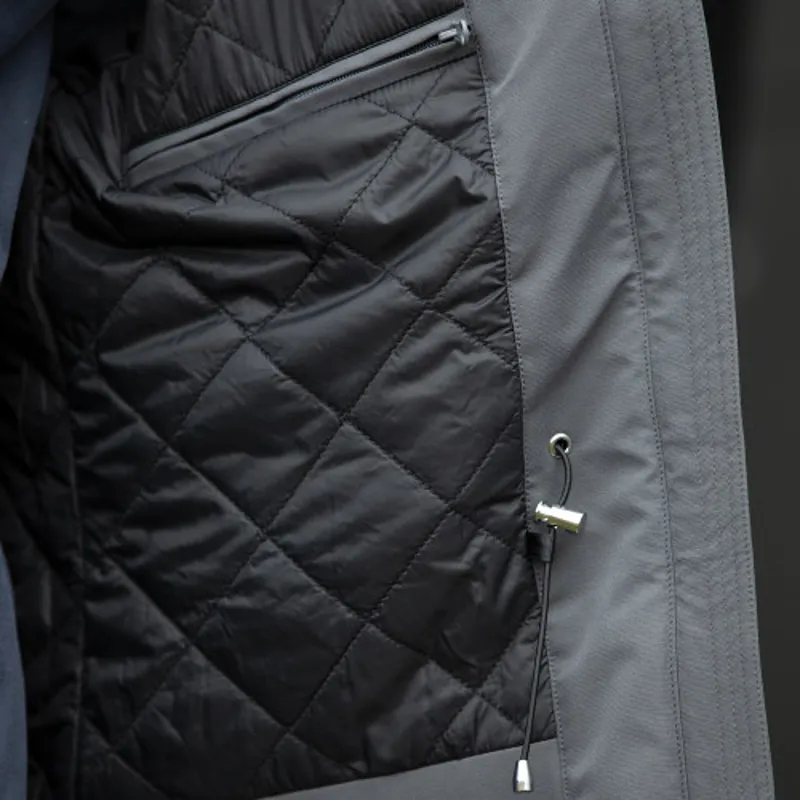 Equetech Ladies Utopia Long Waterproof Stretch Riding Coat Grey-5